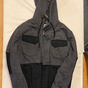 Fox Men's Sasquatch Charcoal and Black Hooded Zip Jacket